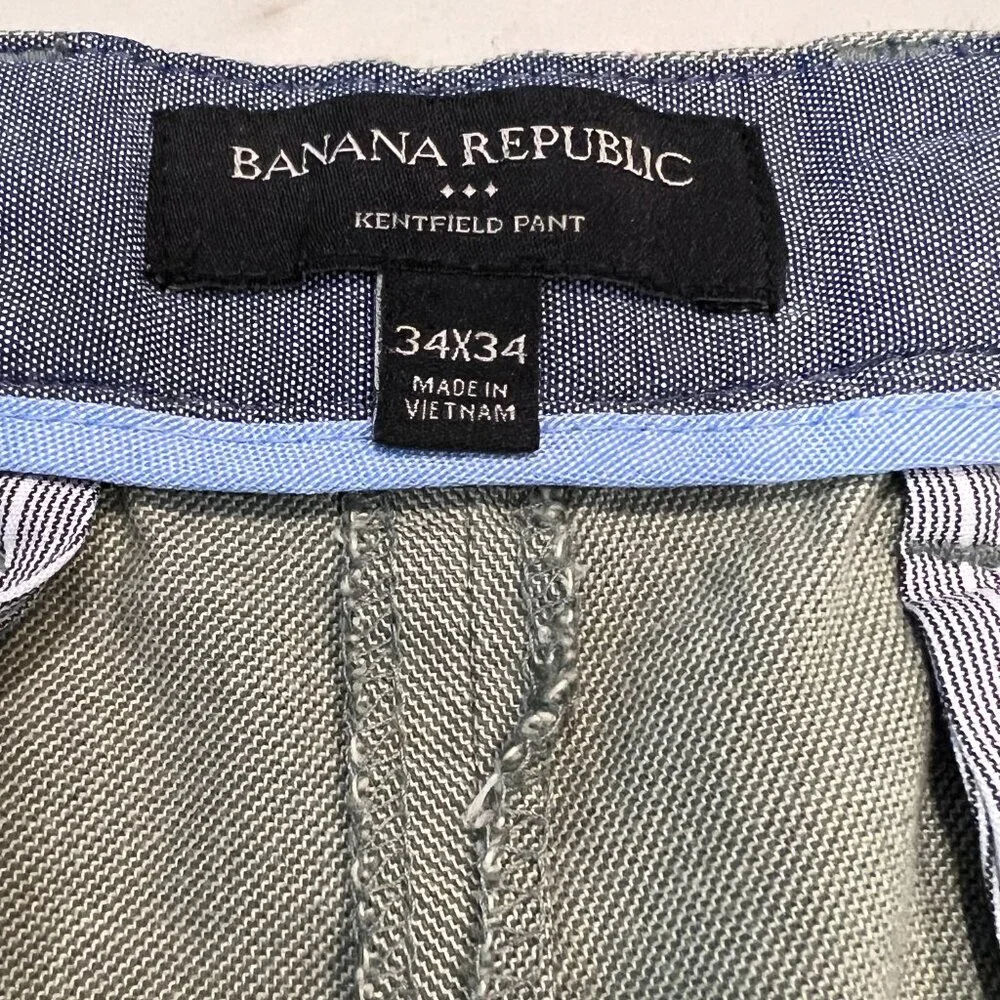 Banana Republic Kentfield Pant Mens 34x34 Straight Leg Casual Chinos (READ)‎